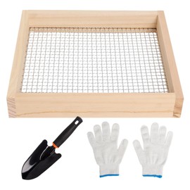 Soil Sifter for Gardening, Light Wood Garden Sifter for Rocks, Multi-Purpose Wood Compost Dirt Sifter for Gardening, Compost, Dirt and Potting Soil