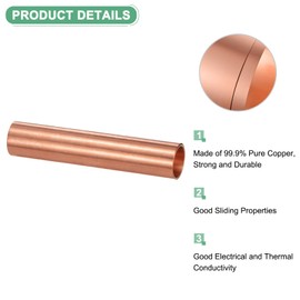 M METERXITY Copper Sheet Roll, 2000 x 100 x 0.02mm/ 6.56ft x 3.9" x 0.001" Metal Foil Sheet Roll, Pure Copper Strip for House Repair/DIY Projects/Electrical/Crafts/Roofing Flashing