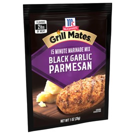 McCormick Grill Mates Black Garlic Parmesan 3-In-1 Seasoning Mix, 1 oz (Pack of 12)