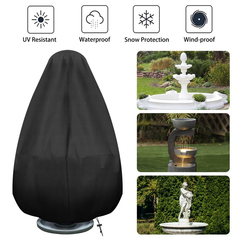 36"x42" Outdoor Water Fountain Covers for Winter Protection Waterproof Garden