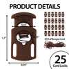 Mandala Crafts Brown Shock Cord & Plastic Cord Locks for