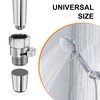 sourcing map Brass Chrome Shower Head Shut Off Valve, G1/2"