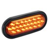 Partsam 2pcs 6 inch Oval Amber LED Trailer Lights 24LED,