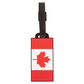 Desert Cactus Country of Canada Flag Luggage Tag Bag (PVC Luggage Tag - Design A)