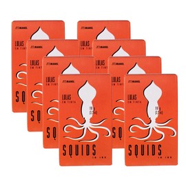 Spanish Squids Canned in Ink | Wild Caught, B Vitamins, Omega-3 | Tinned Seafood by Ati Manel | 8 x 110g Can