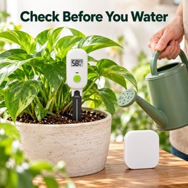 Smart Digital Soil Moisture Meter with Wi-Fi Hub – Leave-In LCD Plant Sensor for Pots, Gardens, Farms & Orchards