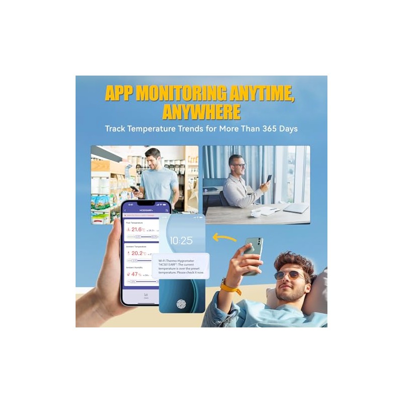 BaldrTherm - Termómetro inalámbrico para piscina con visualización LCD de