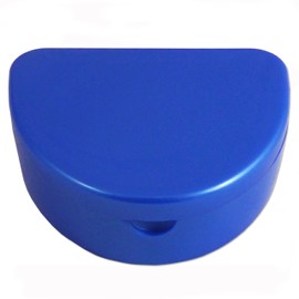 Slim Orthodontic Dental Case - Colour & Glitter Choices for Retainers, Bleaching Trays, Dentures & More (Blue)