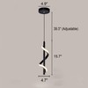 13W Modern Spiral Led Pendant Light Fixture, Cold White 5500K