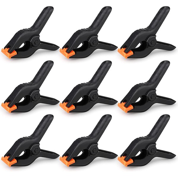 9-Pack Background Clamps for PhotoStudio - 4.5 inches Muslin Backdrop