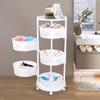 KONKENIE 5 Tier Rotating Kitchen Storage Basket Stackable Storage Shelf