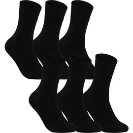 RS. Harmony Short socks for men, cotton quality soft edge, 6 Pairs - Black