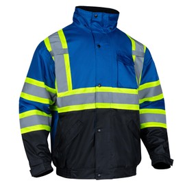 FONIRRA Mens High Visibility Jacket Waterproof Reflective with Hood Hi Vis Winter Jacket Safety Work Construction Coats for Men