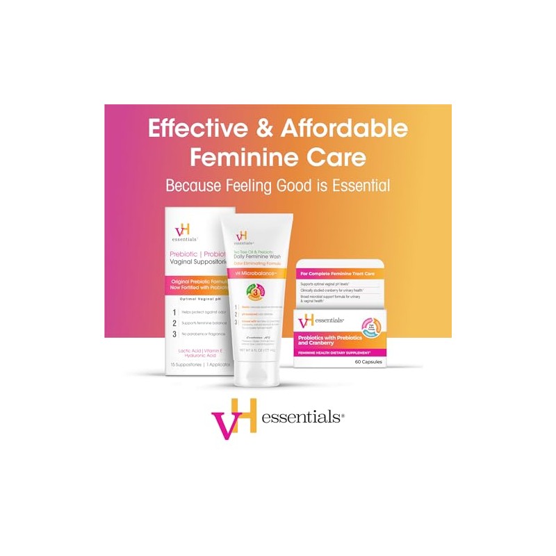 vH essentials Probiotics for Women with Prebiotics and Cranberry, 120