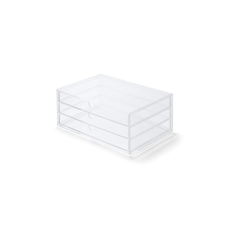 MUJI - Funda de almacenamiento de acrílico con 3 cajones,