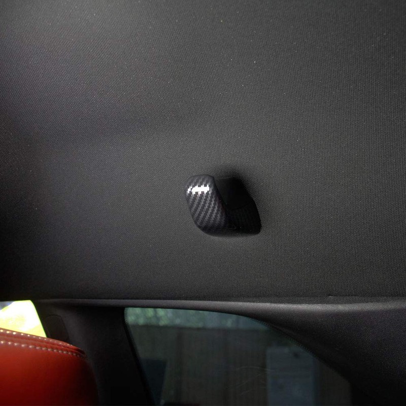 Jstotrim Carbon Fiber Rear Ceiling Roof Hook Cover Trim For