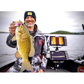 Northland Tackle Rippin' Shad Fishing Hook - Freshwater Fishing Lure for Bass, Walleye, Trout, Crappie, & Others - The Perfect Bait in Any Kit (Glo Perch, 2.6", 5/8 Oz)