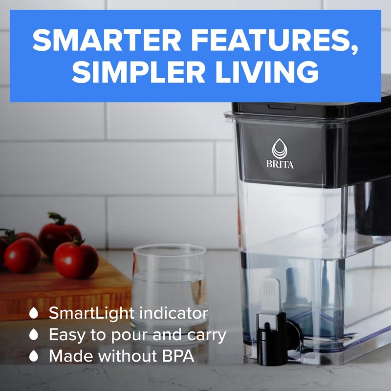 Brita Extra-Large 27-Cup Water Dispenser with BritaPlus Filter, WQA NSF/ANSI