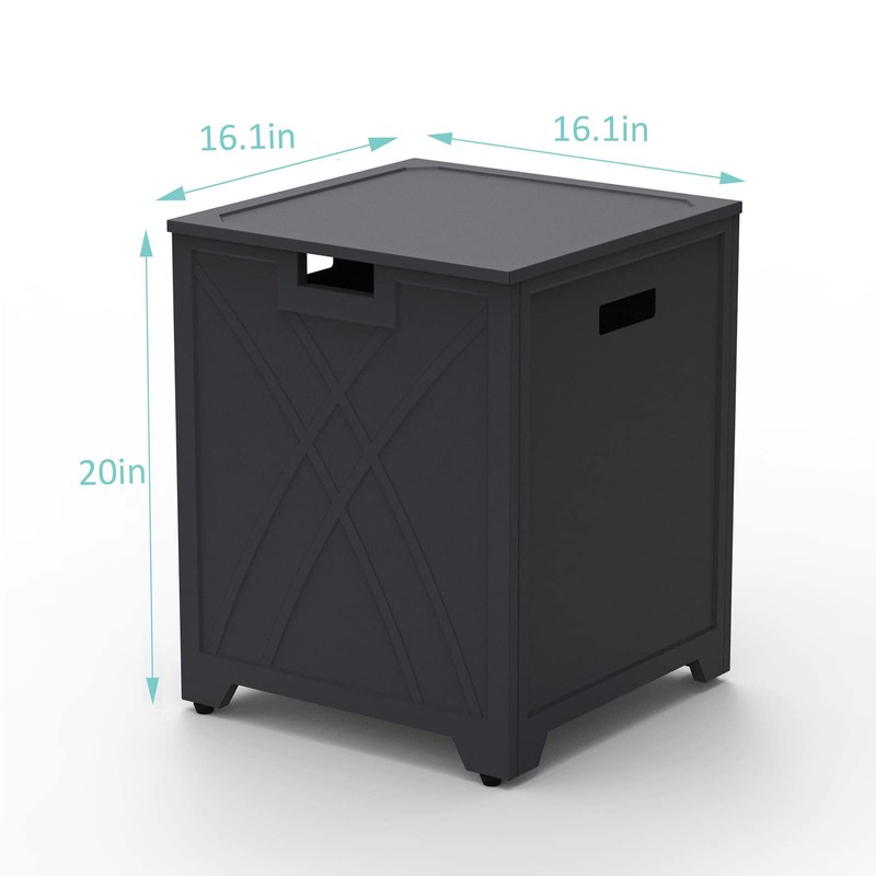 BAIDE HOME Propane Tank Cover Table, Square Propane Tank Holder