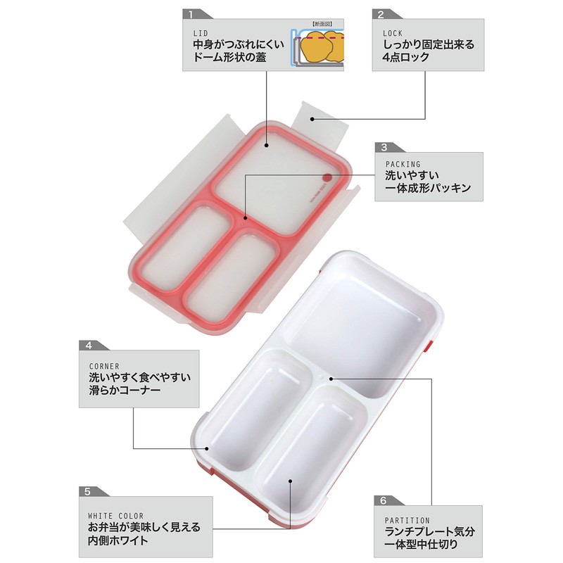 CB Japan DSK Foodman Lunch Box, Mint Green, Thin, 13.5