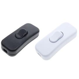 Toggle Switch 230 V, Cord Switch, Cable Switch, On/Off Switch 230 V, Power Switch, Lamp Switch Lamp, Wire Light Switch Socket, Lamp Cable Cord Switch, Switch (Black + White)