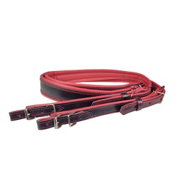 Accordion Straps Leather 60-120 Bass Black / Red, red