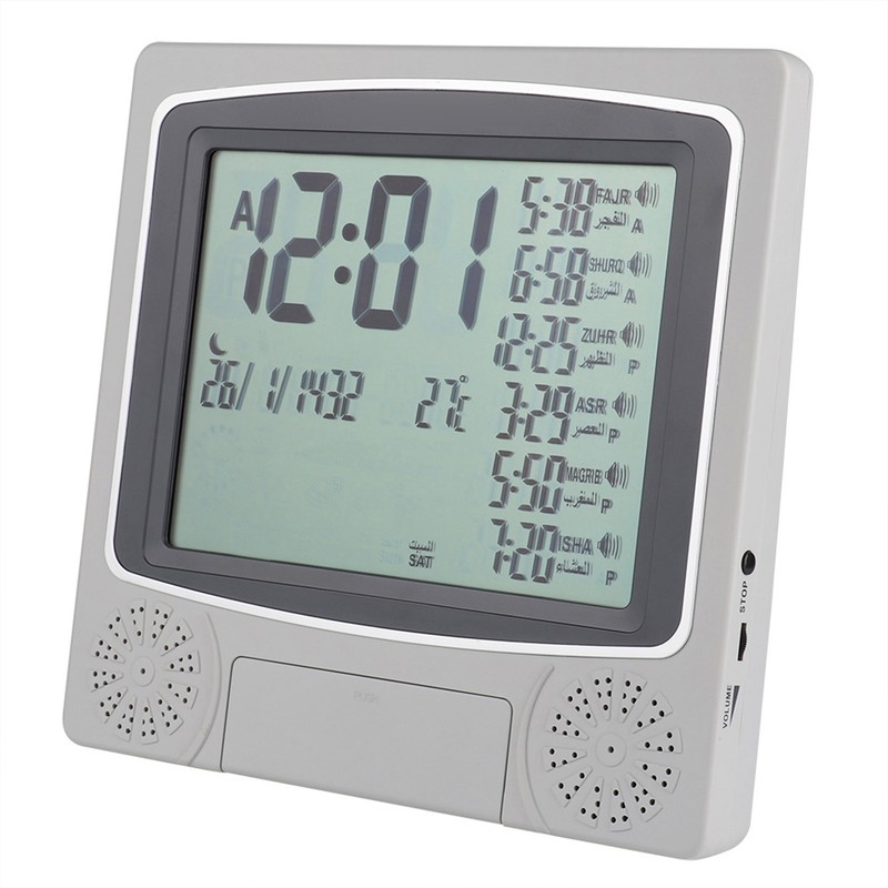 Azan Clock Prayer Timer Digital Table Clock Mulsim Prayer Alarm(No