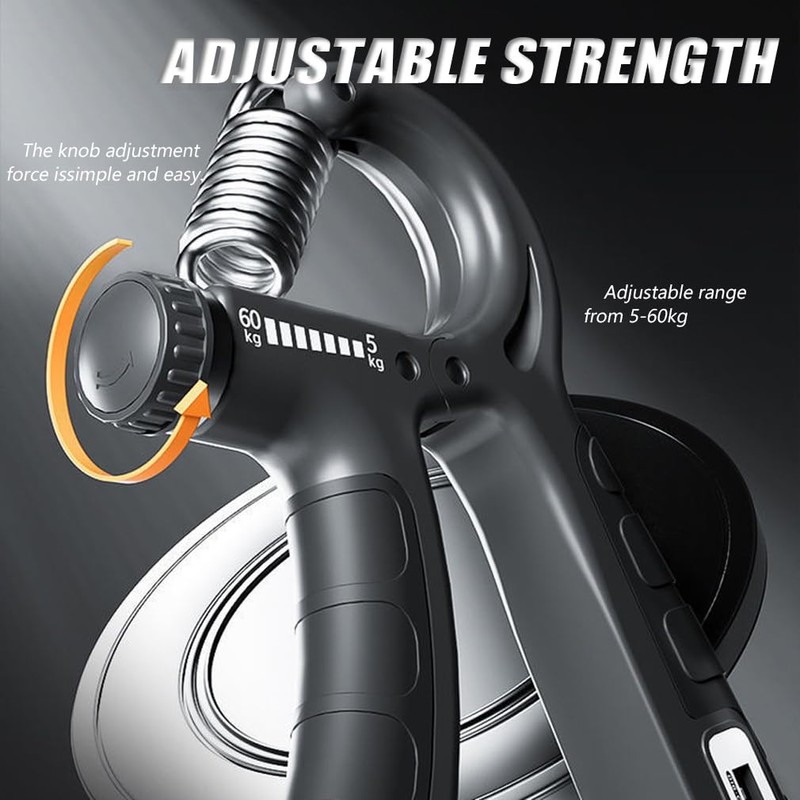 Grip Strengthener - Grip Strength Trainer, 5-60kg Adjustable Hand Exercisers,