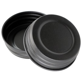 Black Vintage Reproduction Lids for Mason, Ball, Canning Jars (4 Pack, Regular Mouth)