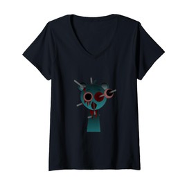 Womens Scary SkyBlue from Sprunki! V-Neck T-Shirt
