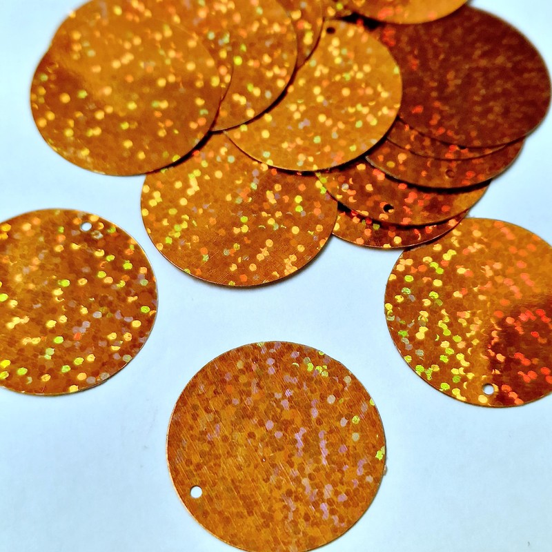 MajorCrafts 30mm 30g 130pcs Holographic Large Round PVC Sequins with