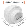 3" PVC Union Coupling Pipe Fitting (Socket x Socket) 3Inch