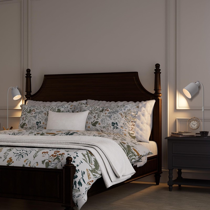 Aisilan Plug-in Wall Sconce Lighting, Adjustable Wall Light for Bedroom