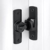 INIRET 2 Packs Black Barn Door Latches,90/180 Degree Gate Lock,Aluminum