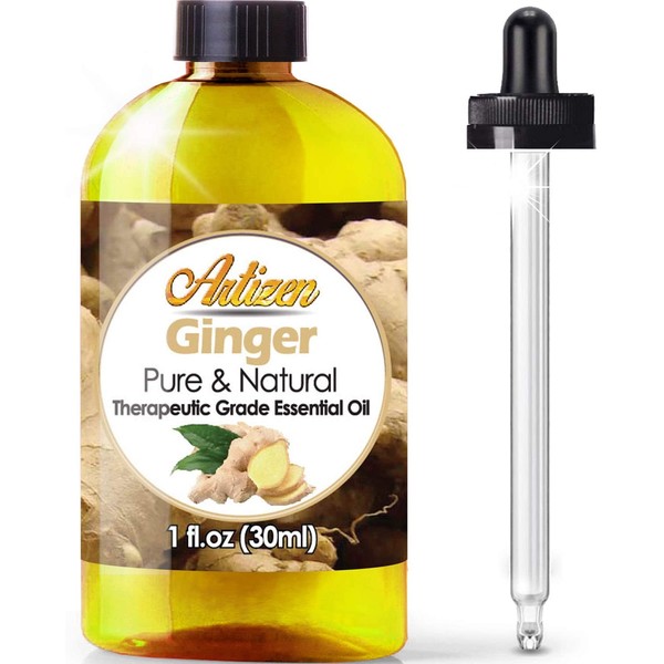 Artizen Ginger Essential Oil (100% Pure & Natural - UNDILUTED) Therapeutic Grade - Huge 1oz Bottle - Perfect for Aromatherapy, Relaxation, Skin Therapy & More!