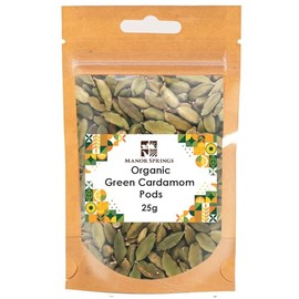 Organic Green Cardamom Pods 25g by Manor Springs Organic