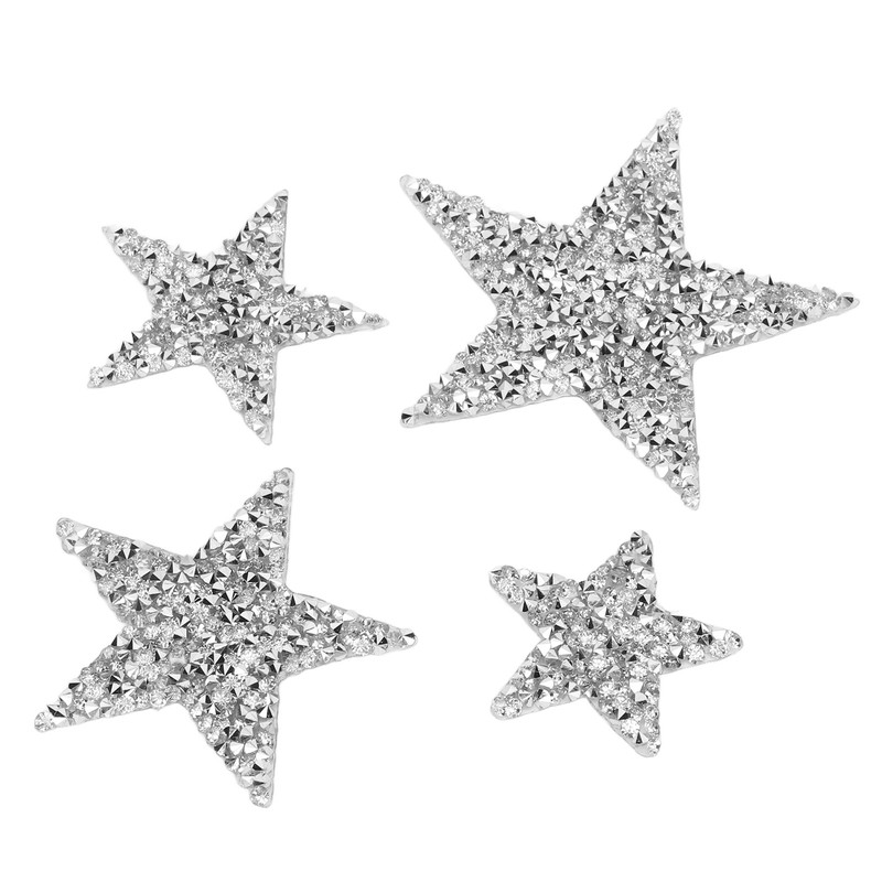 20pcs Rhinestone Star Patches Exquisite Beautiful Iron On Patches Sew