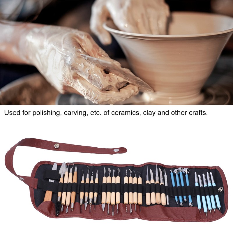 31Pcs Pottery Tools Set Soft Clay Sculpting Carving Trimming Knife