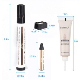 Wood Furniture Repair Kit - Set of 42 Hardwood Laminate Vinyl Floor Repair Kit Wood Fillers, Markers and Wax Sticks - Used for Cover Ups Scratches, Stains, Holes for Table, Door, Cabinet