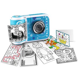 Vtech KidiZoom Print Cam Blue - Instant Children's Camera with Print Function, Selfie and Video Function, Effects, Games and Much More, for Children from 4 to 12 Years