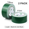 BOMEI PACK Green Duct Tape Waterproof, Multipurpose Strong Silver Tape