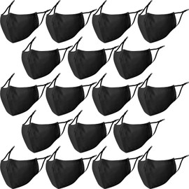 ATZNZIK 18 Pack Reusable Cloth Face Masks Washable Cotton Face Mask Adjustable Breathable Fabric Mask for Men Women