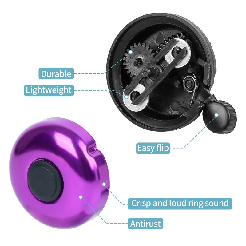 Xthuge Classic Bike Bell, Aluminum Bicycle Bell, Loud Crisp Clear