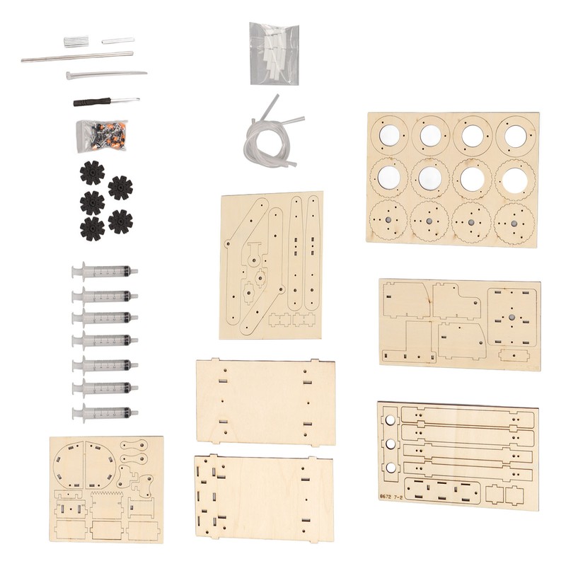 Wooden Hydraulic Excavator DIY Manual Detachable Educational Stimulation Hydraulic Excavator