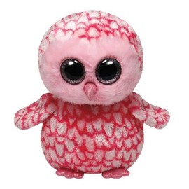 TY 7136994 - Pinky Buddy - Schleiereule, Beanie Boos, Large, 24 cm, pink