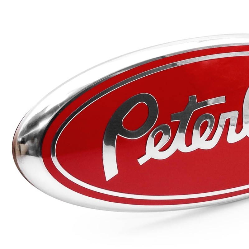 1PC Custom Red and Silver 9inch Oval Emblem Fit for