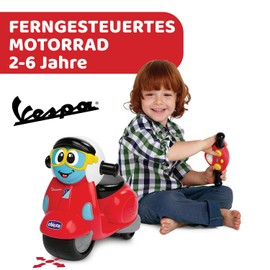Chicco Vespa Primavera Radio-Controlled Motorcycle with Intuitive Radio Handlebar, Horn and Motor Sound, Gift for Children from 2 Years, Toy for Children