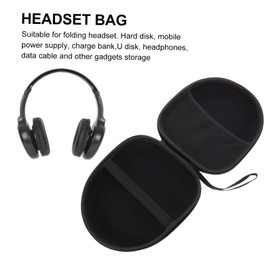 KOMBIUDA 2 Pcs Headphone Case for Plane Travel Zipper Headset Bag Cable Storage Organizer Bag for Earphones Compact Pouch for Mp3 and Accessories