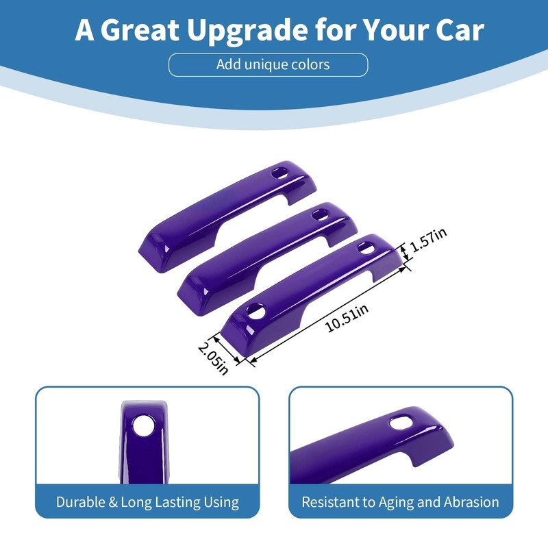 PDKLIN for Bronco Door Handle Cover Trim Purple Fit for