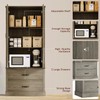 IDEALHOUSE Kitchen Pantry Storage Cabinet with Barn Doors, Drawer, and